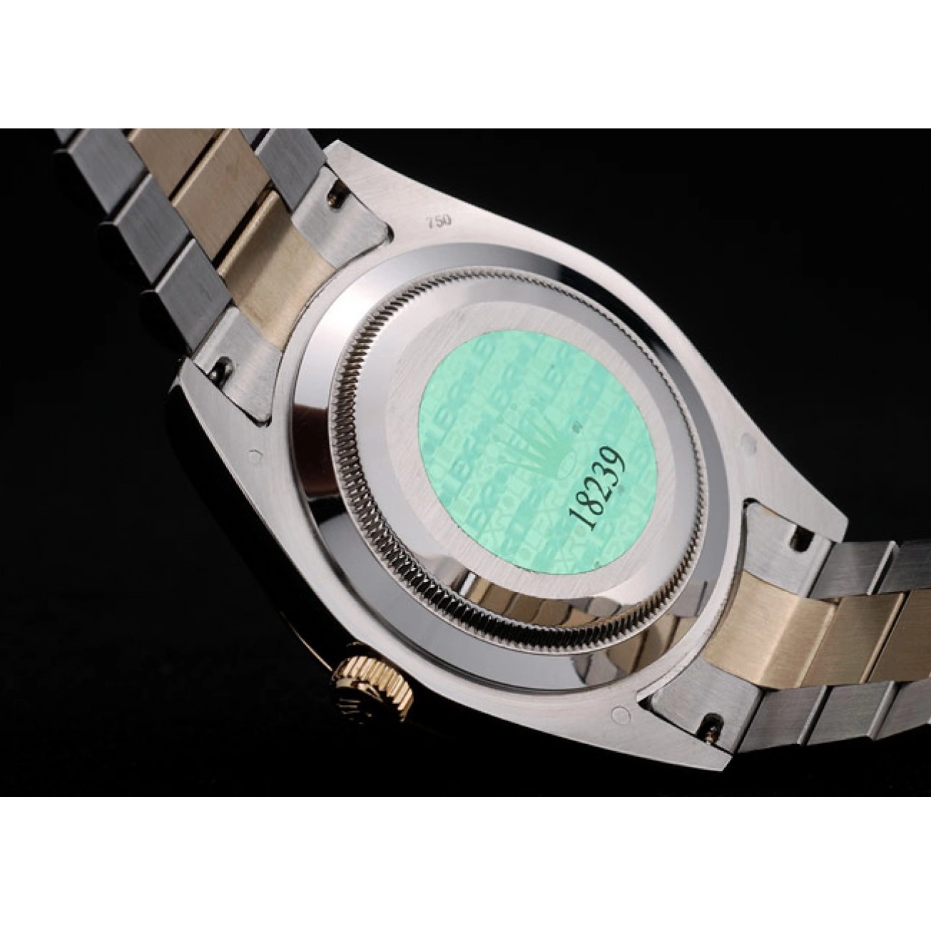 Rolex copies cheap Rolex Grey Strap Steel Dial DayDate Colored Stainless 41981 Dual 0701